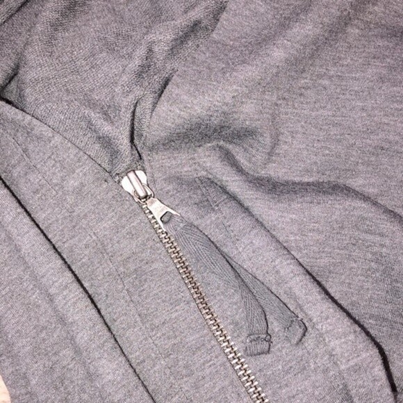 LOGO size medium grey cozy zip up jacket - Picture 6 of 6